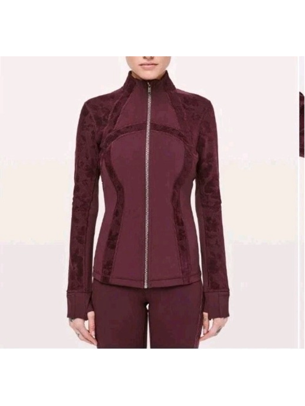 Lululemon Define Jacket Sz 6 Flocked Dark Adobe Velvet Floral Special Edition
